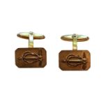 A pair of 9 carat gold cufflinksGross weight 8.2 grams.