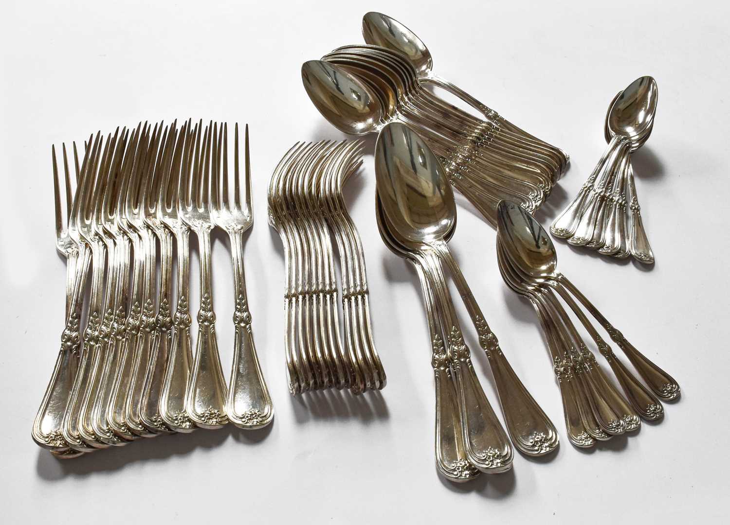 A French Silver Plate Table-Service, by Christofle, Paris, late 19th century, each piece with