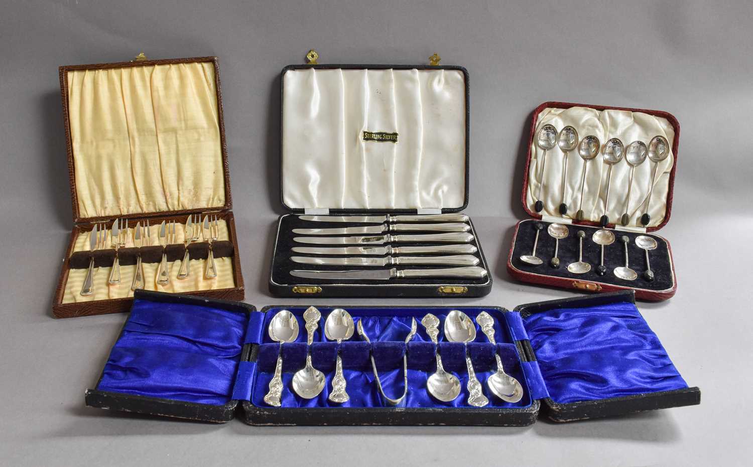 A collection of assorted silver and silver plate flatware, various patterns, weighable silver 7oz