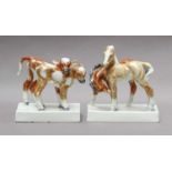 Two Royal Worcester Doris Lindner groups, Foals, no. 3152 and Calves, no.3146, the tallest