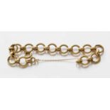 A 9 carat gold fancy link bracelet, length 21.5cmGross weight 20.0 grams.