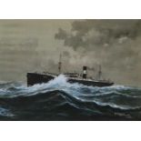 H.Shimidzu (20th Century) A study of the steamship Arna Signed, inscribed and dated H.Shimidzu.
