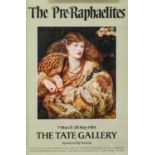 The Pre-Raphaelites - Exhibition Poster, Tate Gallery 7 March - 28 May, 1984, framed and