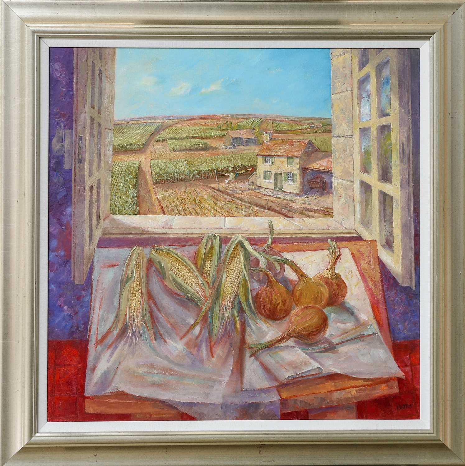 Martin Dutton (Comtemporary)"The Sweetcorn Fields of Northern France"Signed, oil on canvas; together - Image 2 of 4