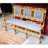 A Victorian gilt sofa in 17th century style, 155cm