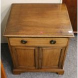 A 19th century mahogany small four height chest with a brushing slide, 73cm by 44cm by 77cm, and a