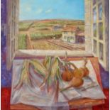 Martin Dutton (Comtemporary)"The Sweetcorn Fields of Northern France"Signed, oil on canvas; together