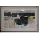 Malcolm Dobbs (Contemporary)Abstract Landscape Signed Madox and dated 2013, mixed media on paper,