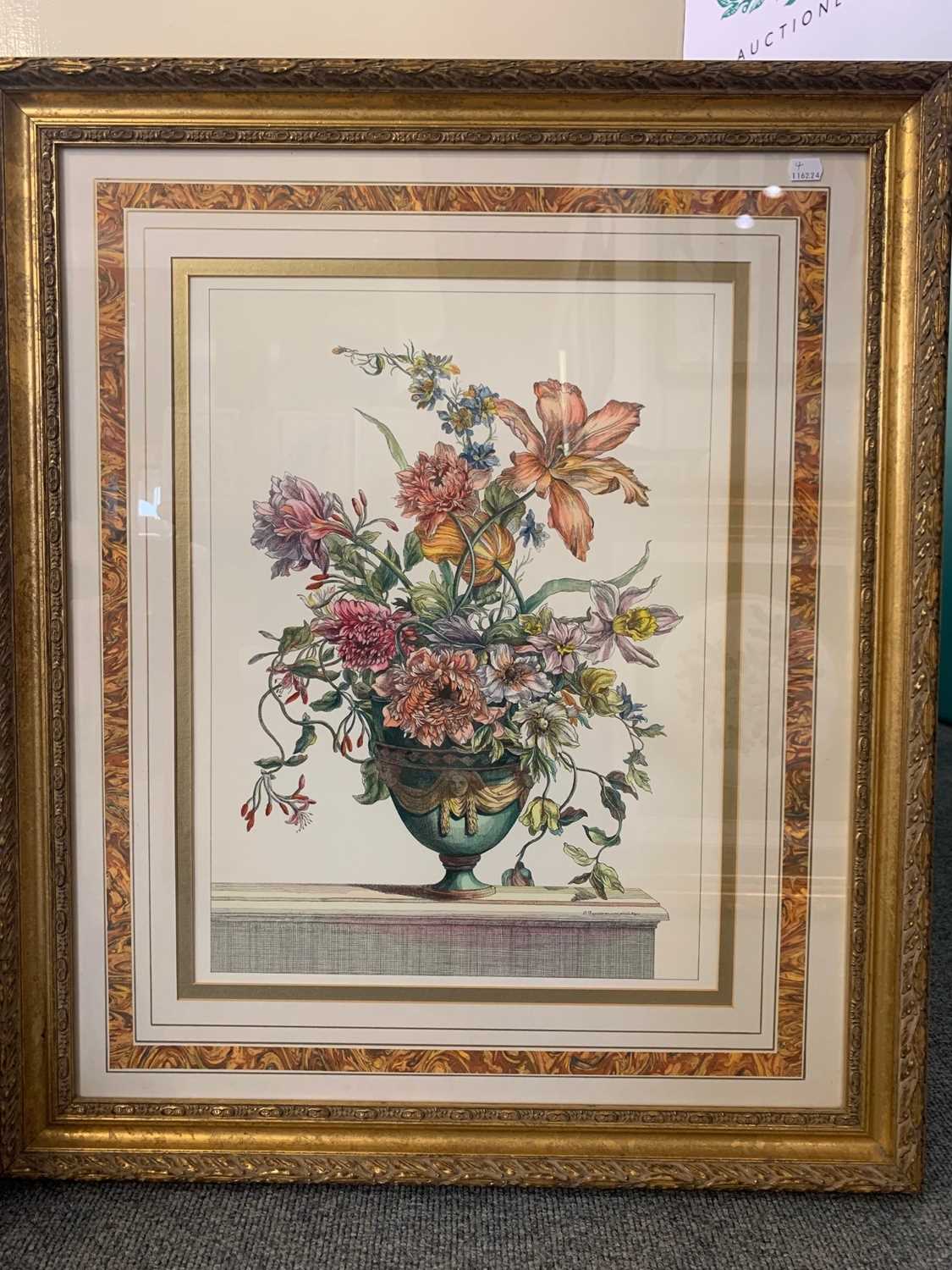 A group of decorative furnishing pictures and prints, including: a still life of flowers in an - Image 8 of 8