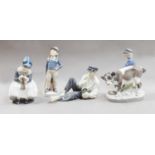 Four Royal Copenhagen figures, models 775, 598, 1314 and 4533 (4)