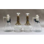 Brierley glassware including wines; together with a set of green glass goblets, a pair of