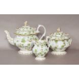 Assorted 19th century English pottery and porcelain, including: ironstone china chamberstick,