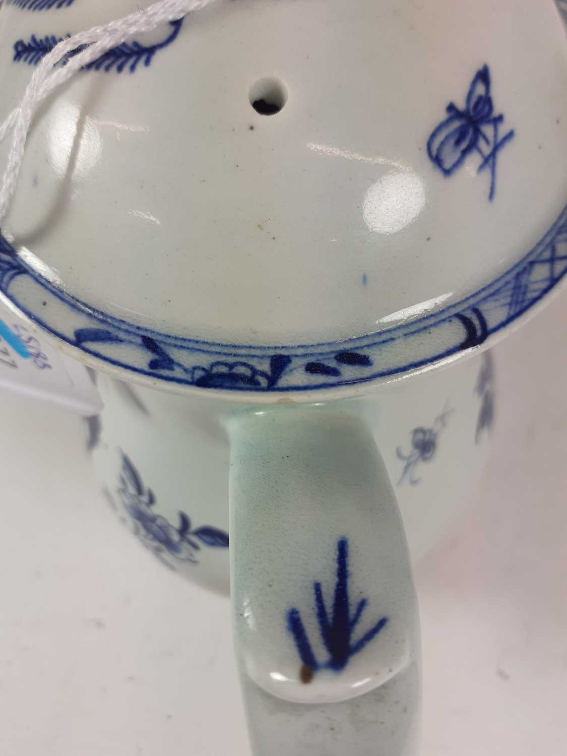 A Lowestoft Coffee Pot and Cover, circa 1770, of baluster form, painted in underglaze blue with - Image 19 of 20