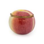 A South Staffordshire Enamel Bonbonniere, circa 1770, naturalistically modelled as a peach5cmSmall