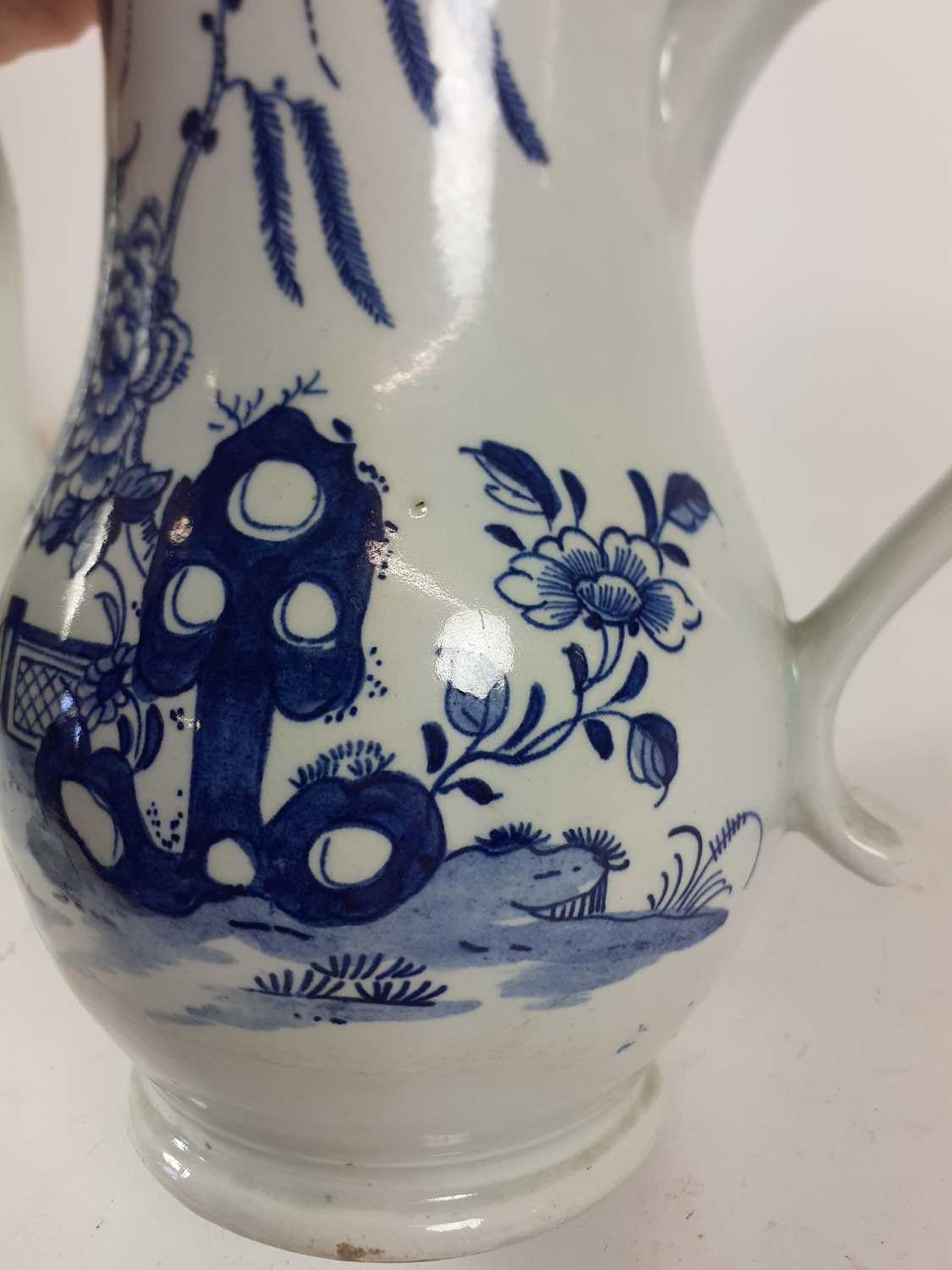 A Lowestoft Coffee Pot and Cover, circa 1770, of baluster form, painted in underglaze blue with - Image 12 of 20