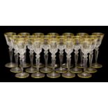 A Set of Eighteen Slightly Smaller White Wine Glasses, en suite20.5cm highFree from chips and