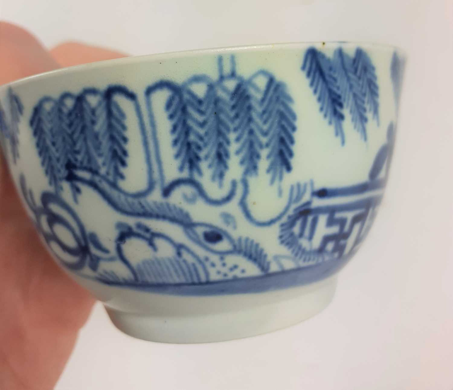 A Richard Chaffers Liverpool Porcelain Tea Bowl and Saucer, circa 1760, painted in underglaze blue - Image 2 of 11