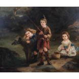 Otto Theodore Leyde RSA, RSW (1835-1897) ScottishThe Fishing PartySigned and dated 1875, oil on