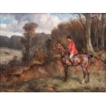 J Wheeler (19th/20th century)"The Fox Sighted""Full Cry""The Chase""The Kill"Two monogrammed, oil on