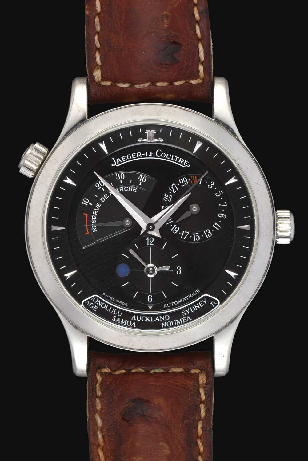 Jaeger LeCoultre: A World Dual Time Zone Automatic Power Reserve Day and Night Indication Wristwatch - Image 2 of 6