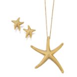 A Starfish Pendant and Matching Earrings by Elsa Peretti for Tiffany & Co.