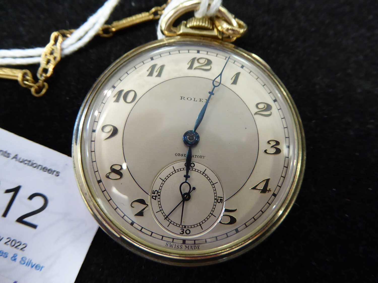 Rolex: A Rare Art Deco Observatory Quality Open Faced Pocket Watch signed Rolex, Observatory, circa - Image 12 of 12