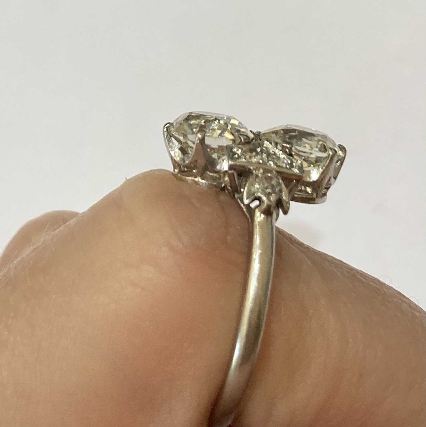 A Diamond Two Stone Ring circa 1930 - Image 9 of 11