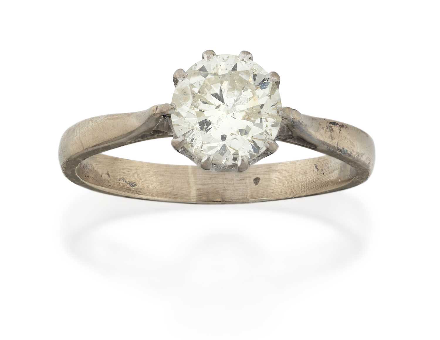 An 18 Carat White Gold Diamond Solitaire Ring