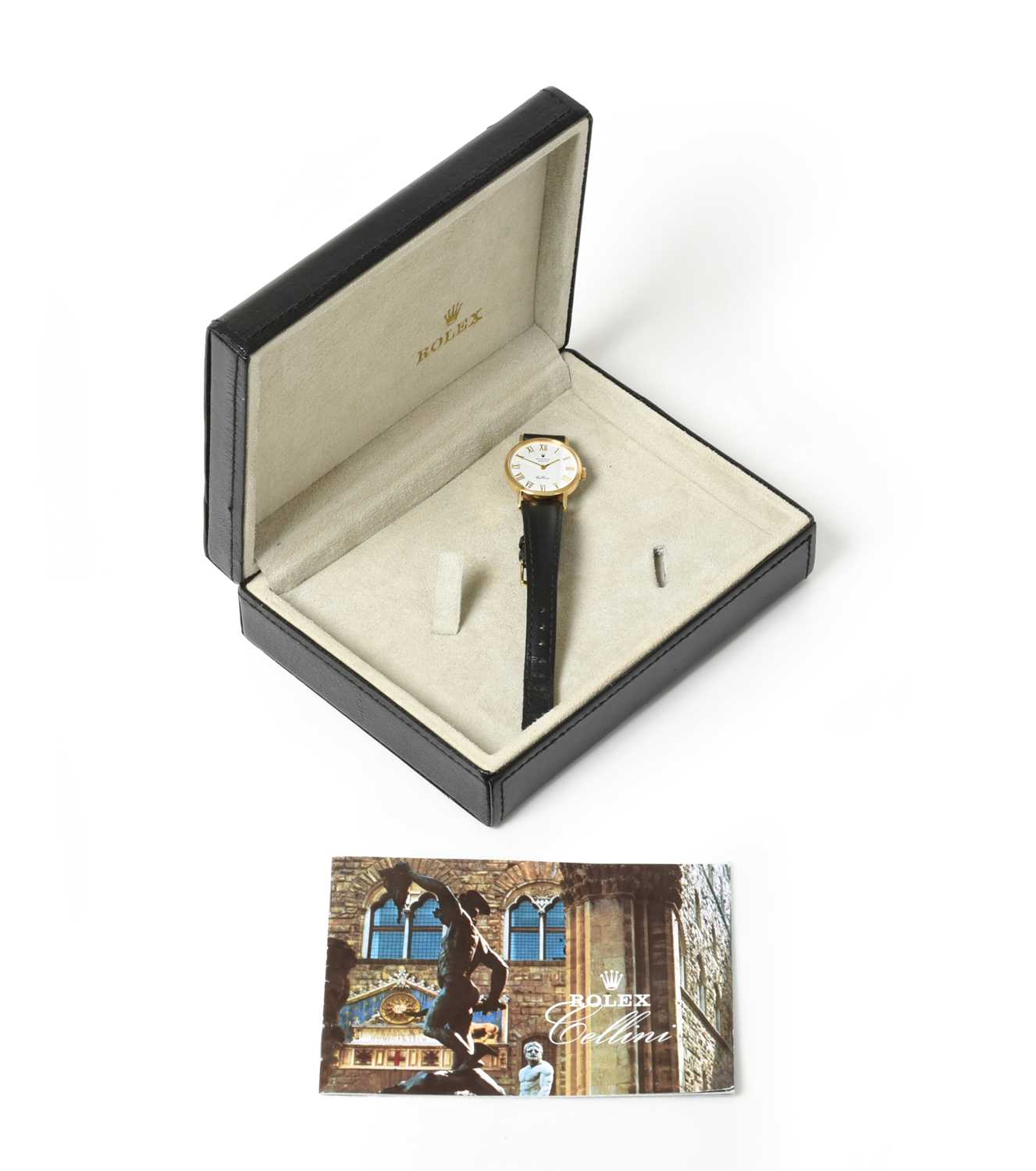 Rolex: A Lady's 18 Carat Gold Wristwatch signed Rolex, Geneve, model: Cellini, ref: 4109, circa 1995 - Image 2 of 2