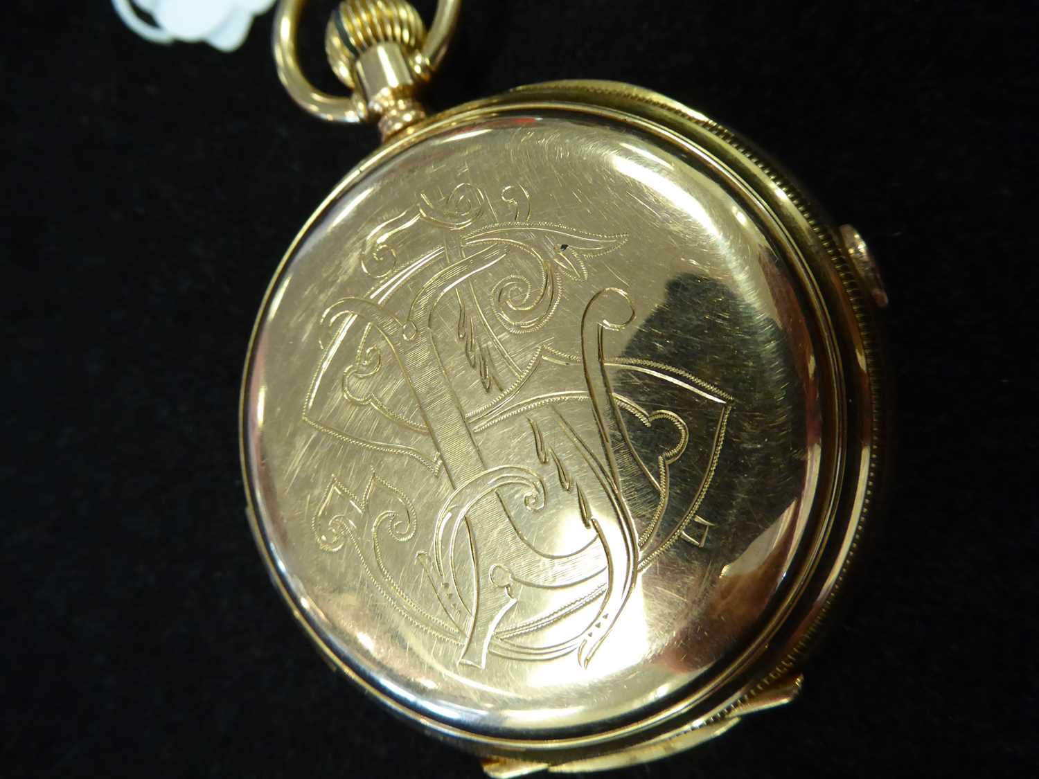 Charles Humbert Fils: An 18 Carat Gold Full Hunter Quarter Repeater Chronograph Pocket Watch signed - Image 6 of 10