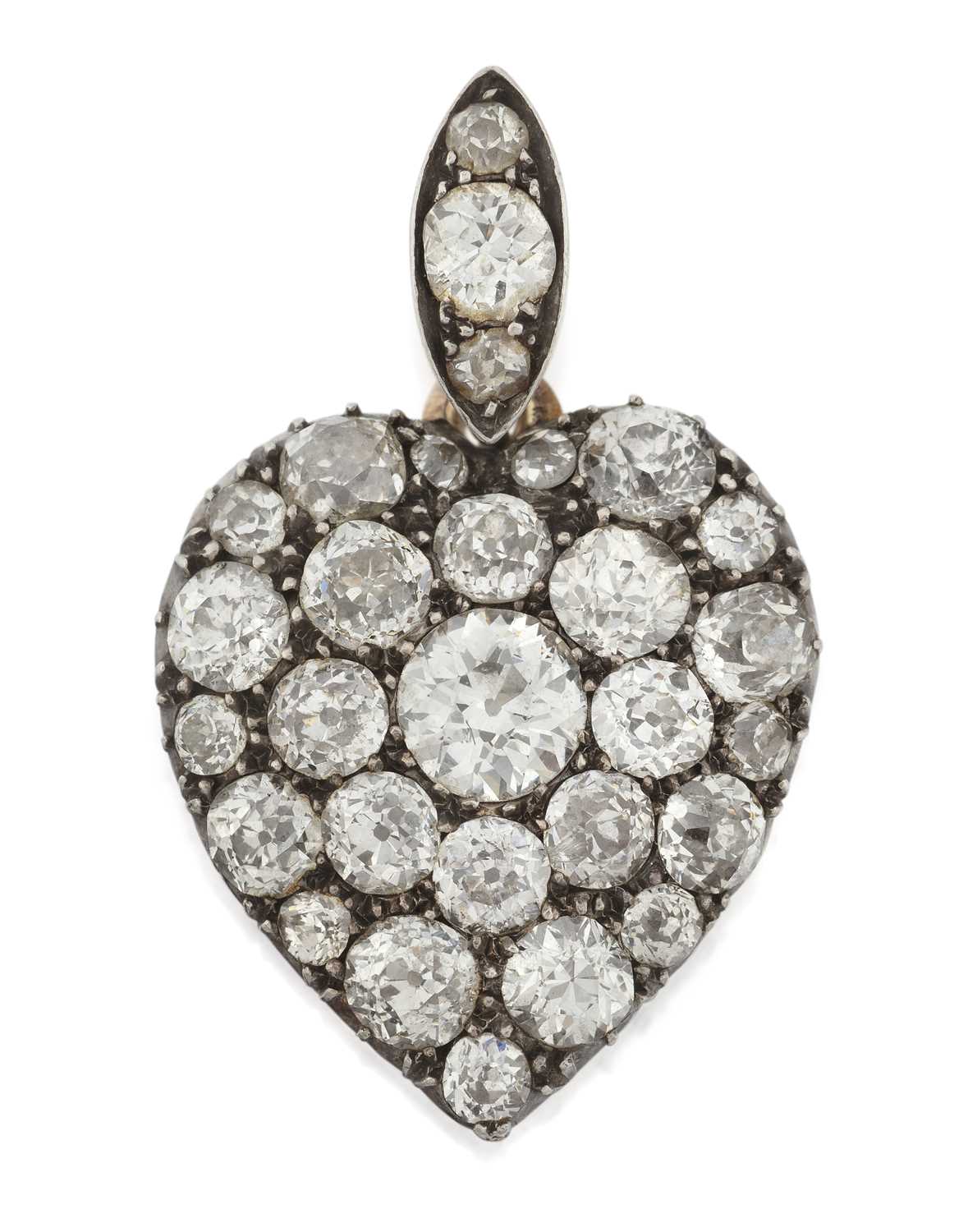 An Edwardian Diamond Heart Pendant