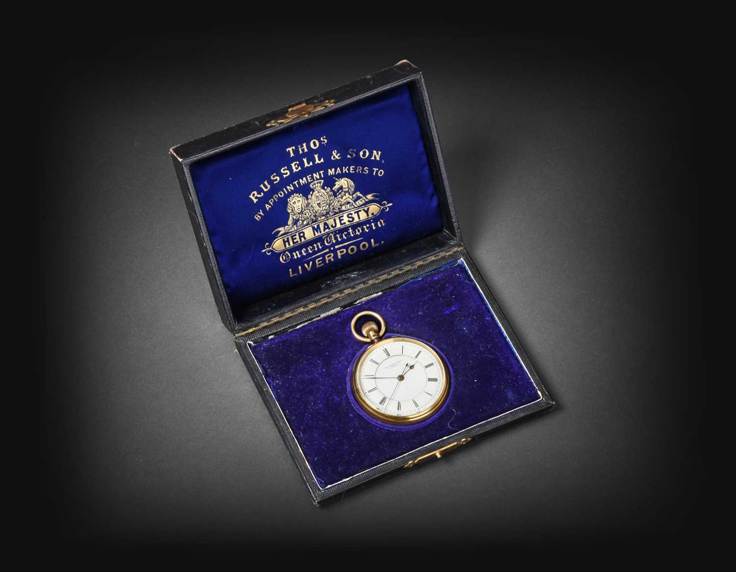 Russell & Son: An 18 Carat Gold Chronograph Pocket Watch Sold with the Original Warranty Paperwork s - Image 2 of 3