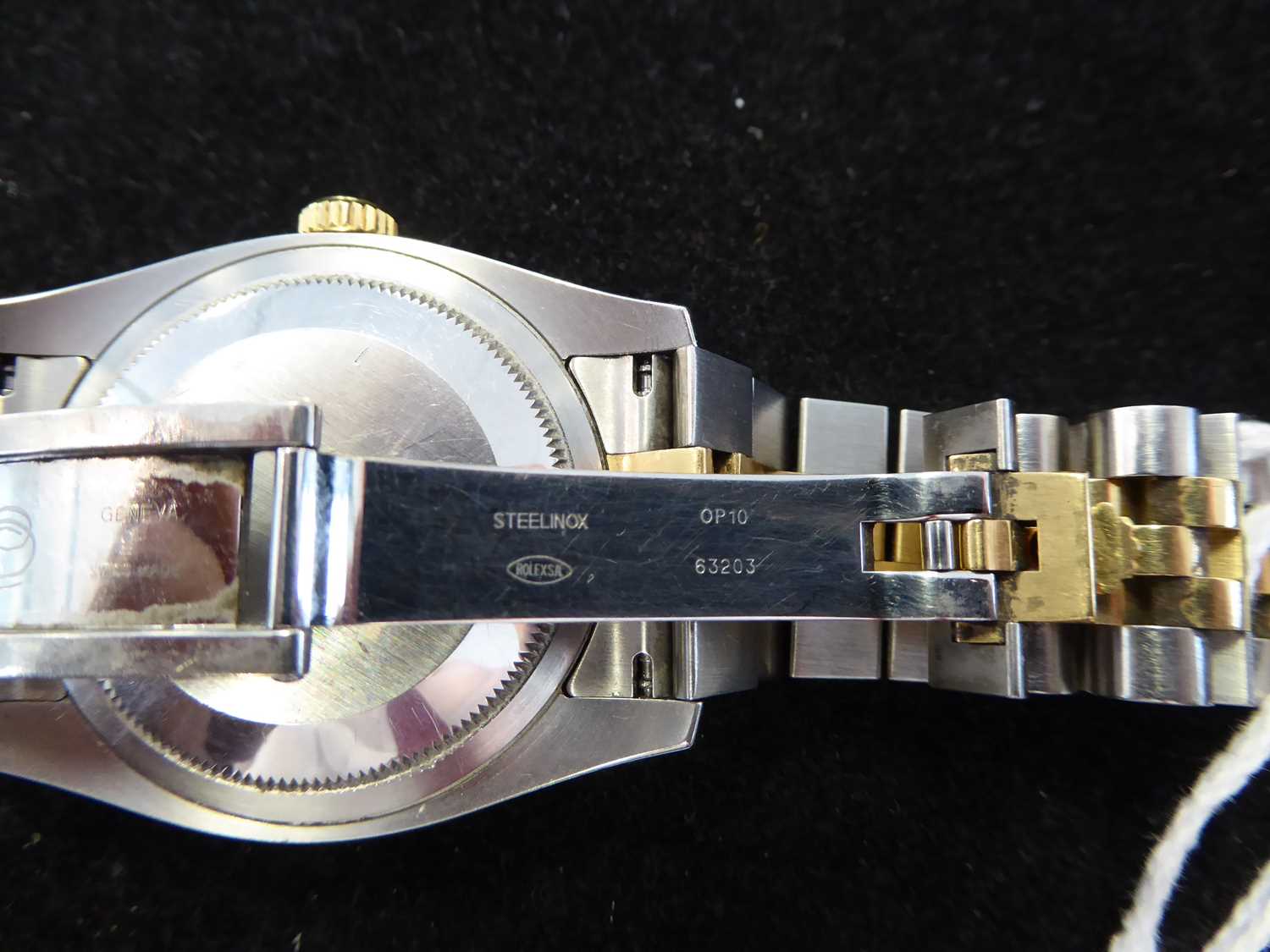 Rolex: A Steel and Gold Automatic Calendar Centre Seconds Wristwatch signed Rolex, Oyster Perpetual, - Image 9 of 12