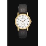 IWC: An 18 Carat Gold Wristwatch signed International Watch Co, Schaffhausen, model: Portofino, ref:
