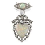 An Opal and Diamond Brooch/Pendant