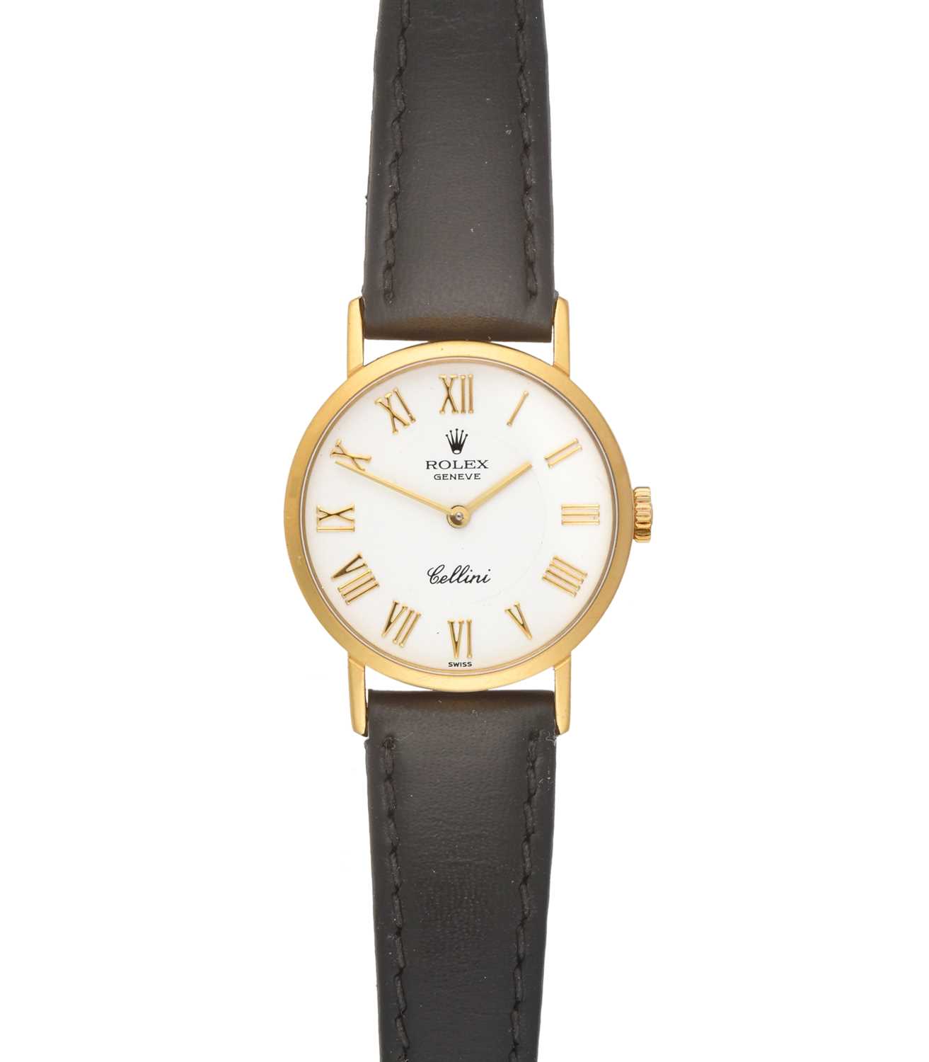 Rolex: A Lady's 18 Carat Gold Wristwatch signed Rolex, Geneve, model: Cellini, ref: 4109, circa 1995