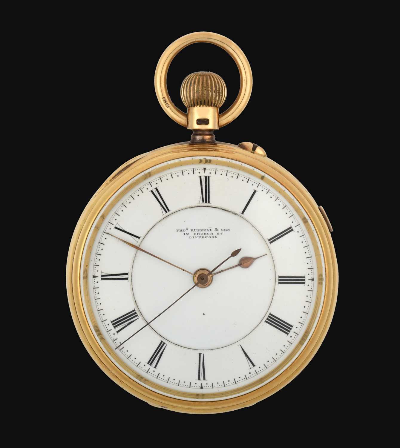 Russell & Son: An 18 Carat Gold Chronograph Pocket Watch Sold with the Original Warranty Paperwork s