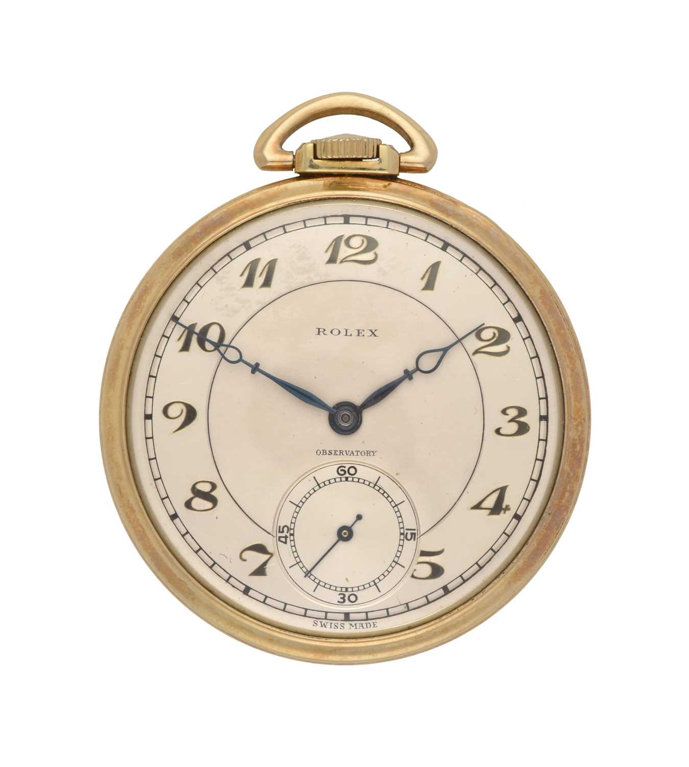 Rolex: A Rare Art Deco Observatory Quality Open Faced Pocket Watch signed Rolex, Observatory, circa