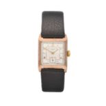 Vacheron & Constantin: An 18 Carat Gold Square Shaped Wristwatch Vacheron & Constantin, Geneve, circ