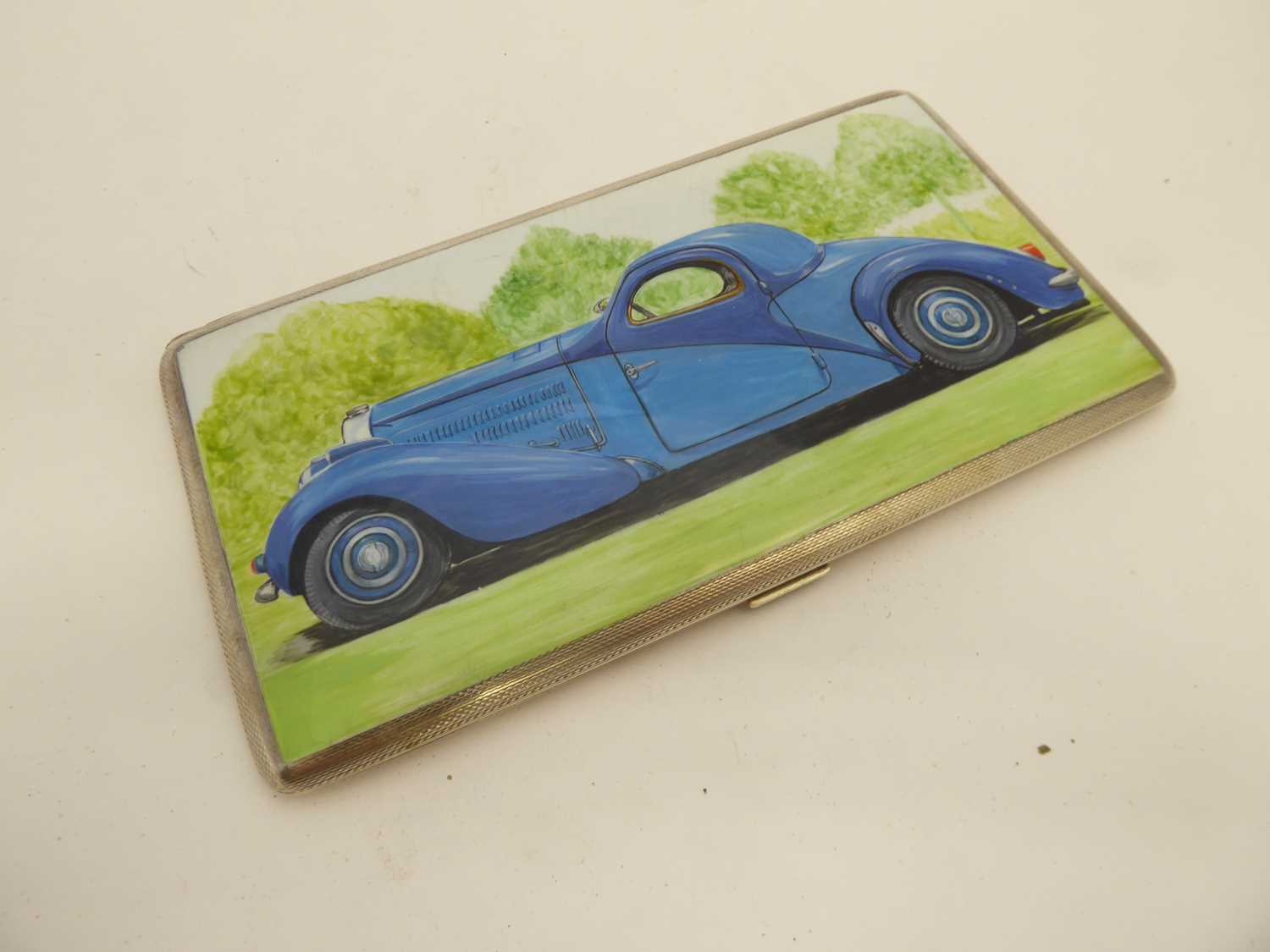 An Edward VII Silver and Enamel Cigarette-Case by Adie Brothers, Birmingham, 1936 - Image 3 of 8