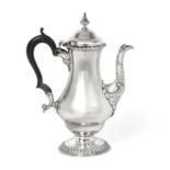 A George III Silver Coffee-Pot Maker's Mark SC, London, 1763