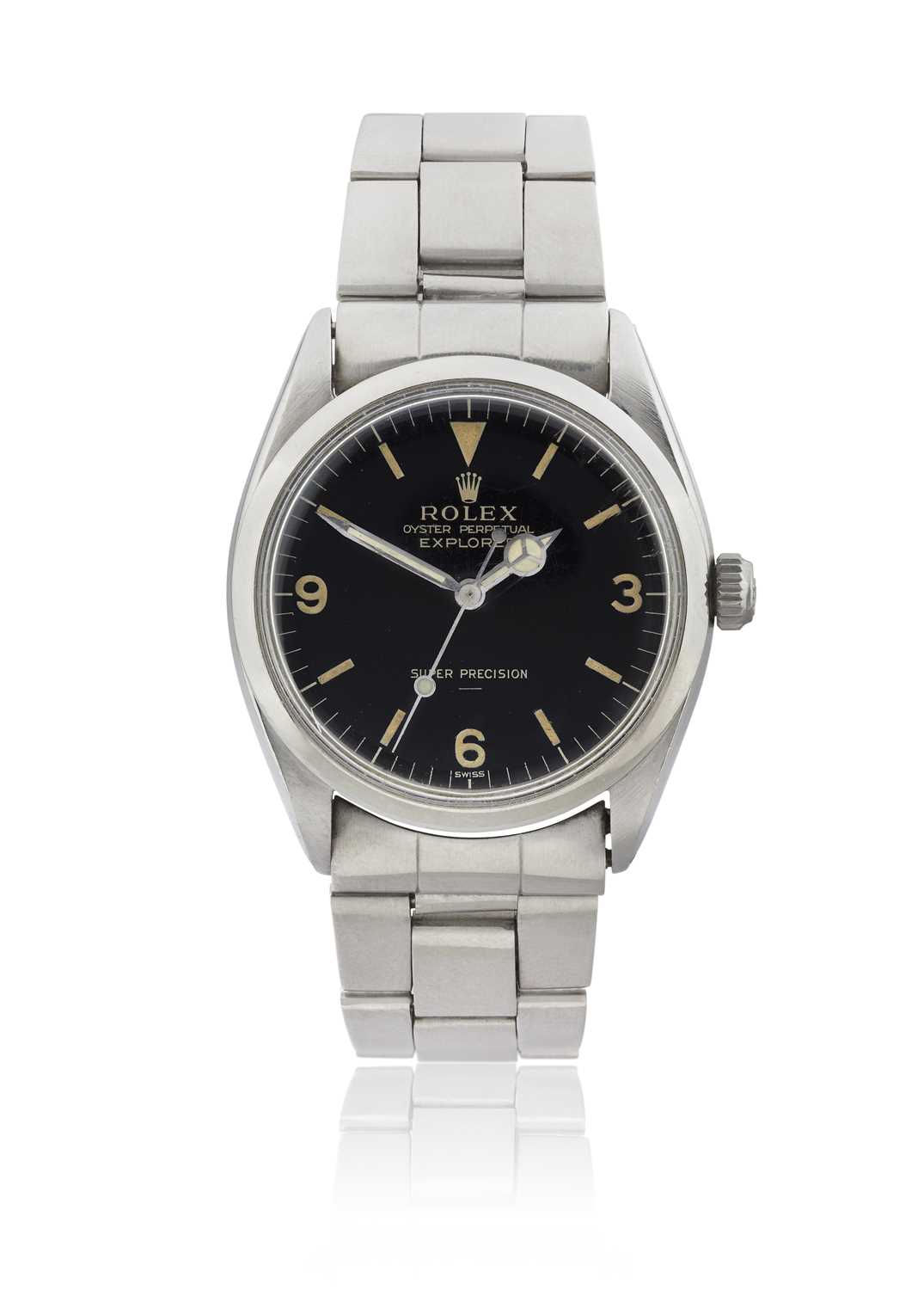 Rolex: A Very Rare Gilt Underline Super Precision Dial Automatic Centre Seconds Wristwatch signed Ro