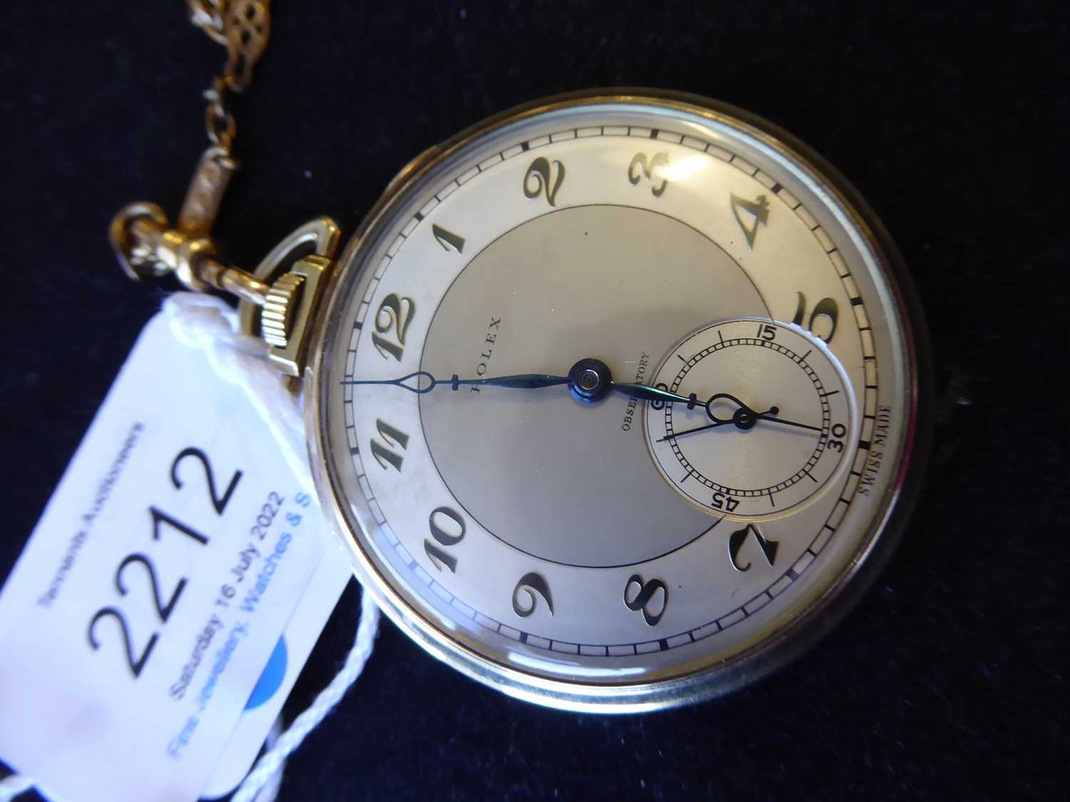 Rolex: A Rare Art Deco Observatory Quality Open Faced Pocket Watch signed Rolex, Observatory, circa - Image 4 of 12