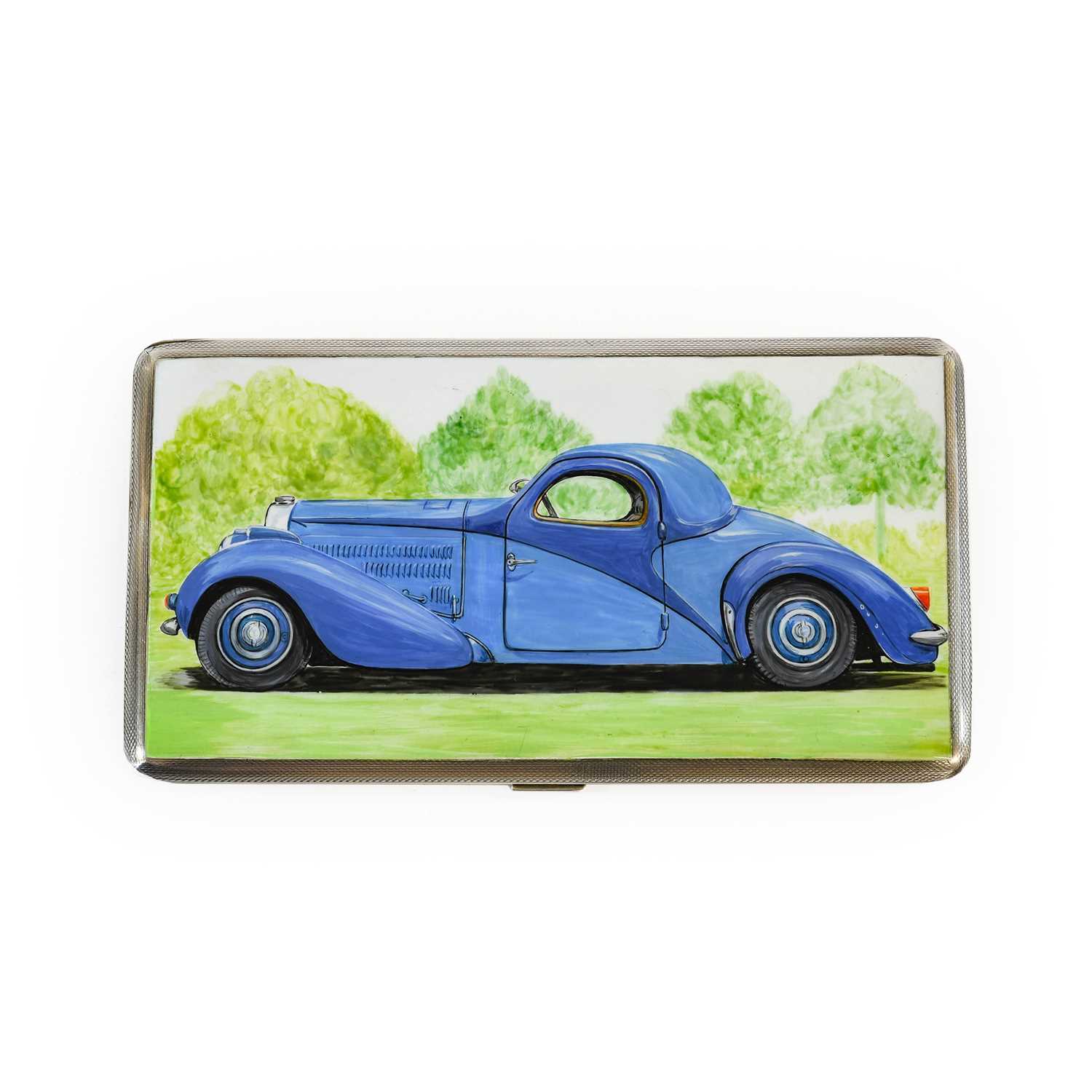 An Edward VII Silver and Enamel Cigarette-Case by Adie Brothers, Birmingham, 1936