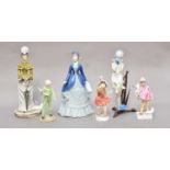 A collection of Royal Worcester figures comprising: "Cornflower", "Melanie", "Autumn Song", "Peace",