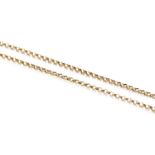 A 9 carat gold chain, length 77.5cmGross weight 14.3 grams.
