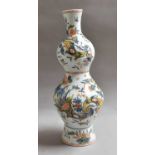 A Rouen Decor Faience Double Gourd Vase, late...