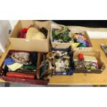Assorted circa 1950s and later ladies hats, gloves and handbags, costume jewellery, assorted buttons