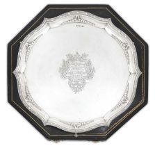 An Edward VII Silver Salver,by Roberts and Belk, Sheffield, 1903, Retailed by B. Petersen and Co.,