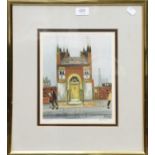 Harold Riley DL, DLitt, FRCS, DFA, ATC (b.1934)"The Yellow Door"Signed and numbered 91/550, a colour